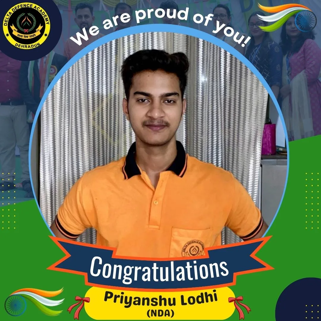 priyanshu lodhi nda defence coaching dehradun